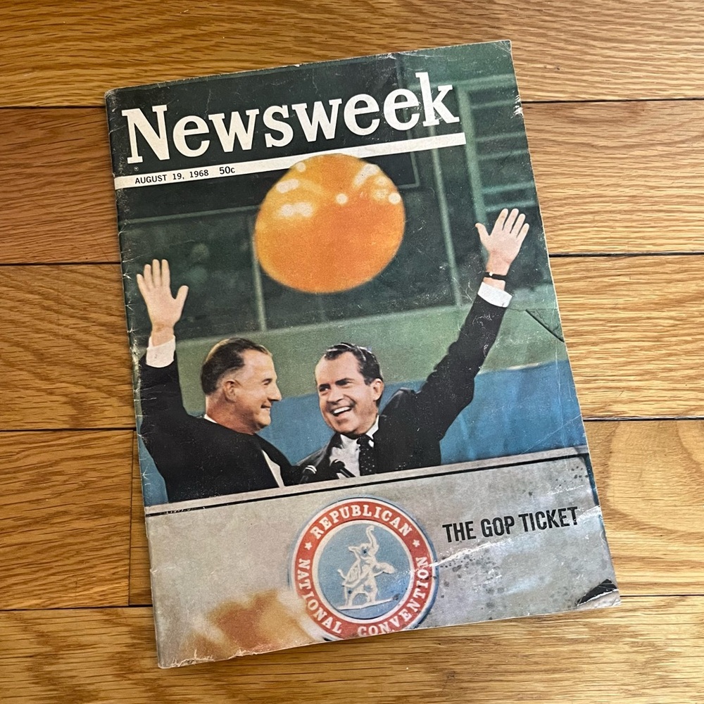 Newsweek August 19, 1968 - The GOP Ticket Nixon & Agnew Magazine